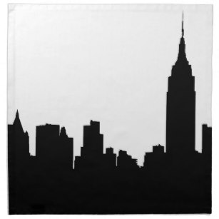 307x307 Silhouette Of City Napkins Zazzle