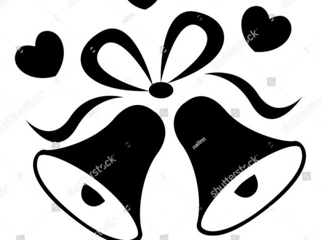 640x480 Icon Isolated Blue Stock Vector Rings Wedding Bells Silhouette