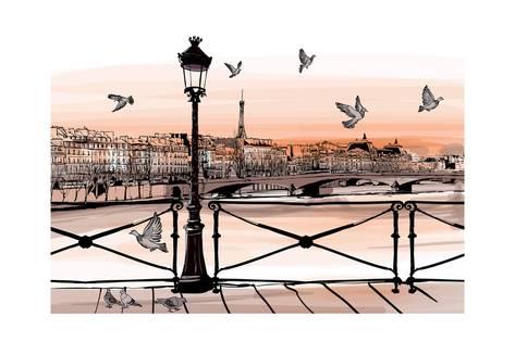 473x315 Sunset On Seine River From Pont Des Arts In Paris