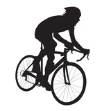 160x160 Cyclist Silhouette. Bicycle Racing Stock Image And Royalty Free