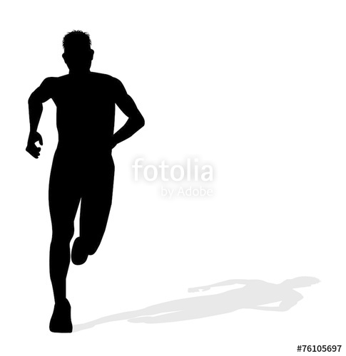 485x500 Silhouette Di Uomo Che Corre Stock Image And Royalty Free Vector