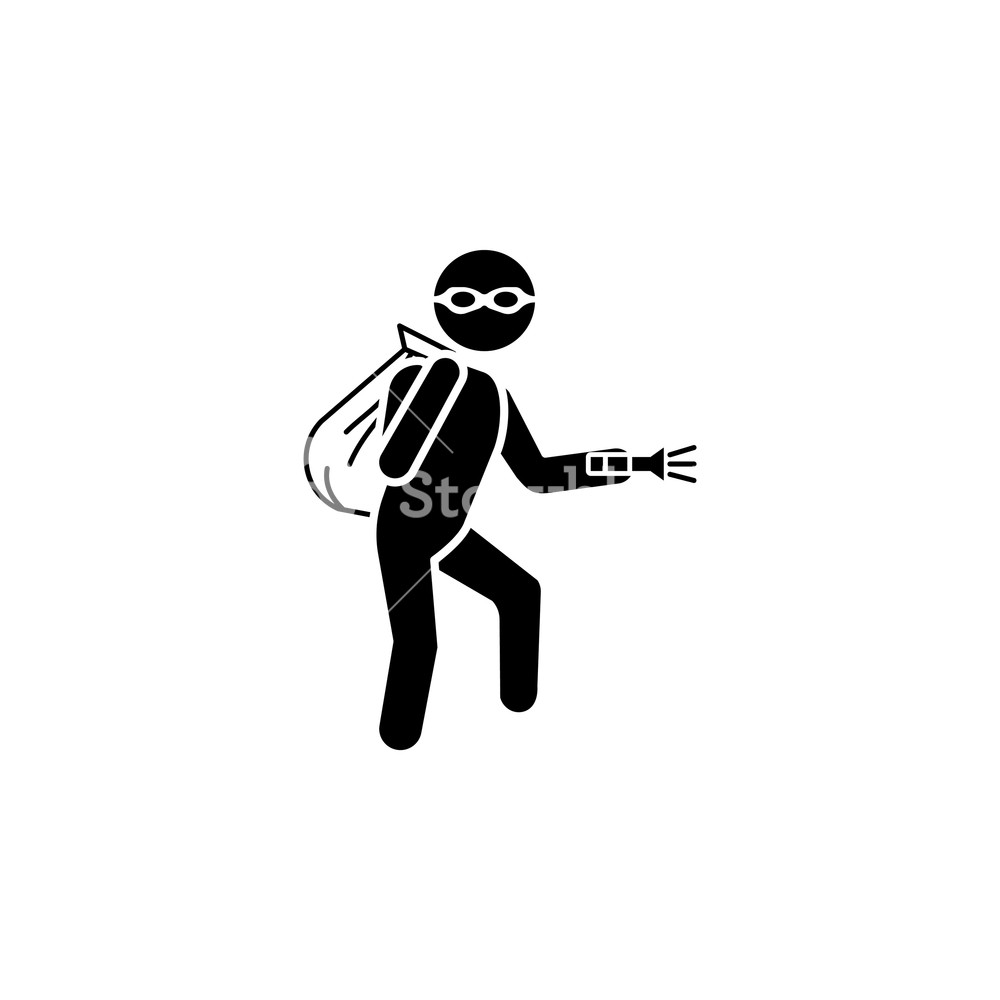 1000x1000 Thief Icon. Vector Illustration Royalty Free Stock Image