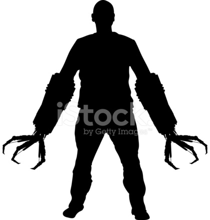 419x439 Robot Claws Stock Vector