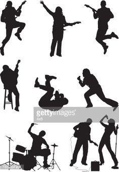 236x340 Rock Band Vocalistas Guitarra Y Tambores Disegni