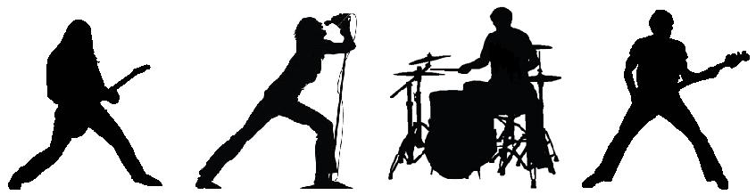 Rock Band Silhouette at GetDrawings | Free download