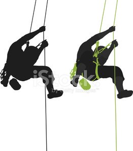 262x299 Rock Climber Hanging Stock Vectors