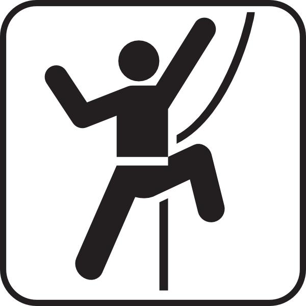 600x600 Rock Climber Silhouette Clipart