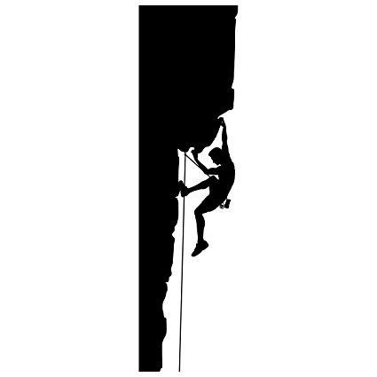 425x425 Rock Climbing Wall Decal Sticker 3