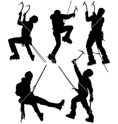 380x400 Swiss Mountain Climber Clipart
