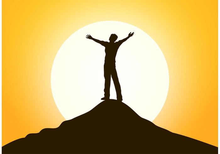 700x490 Rock Climbing Silhouette Vector