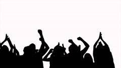 240x134 People Crowd Dancing In Silhouettes, Full Hd Footage With Alpha