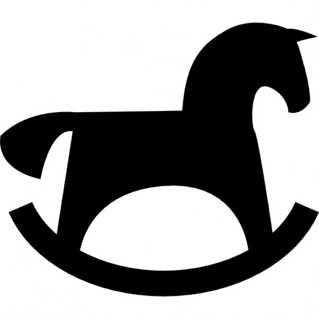 626x626 Horse Rocker Black Silhouette Icons Free Download
