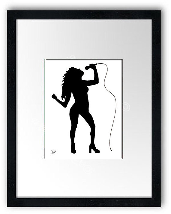570x712 Rocker Silhouette Print 8x10 No. 15 Modern Wall Art Wall Art