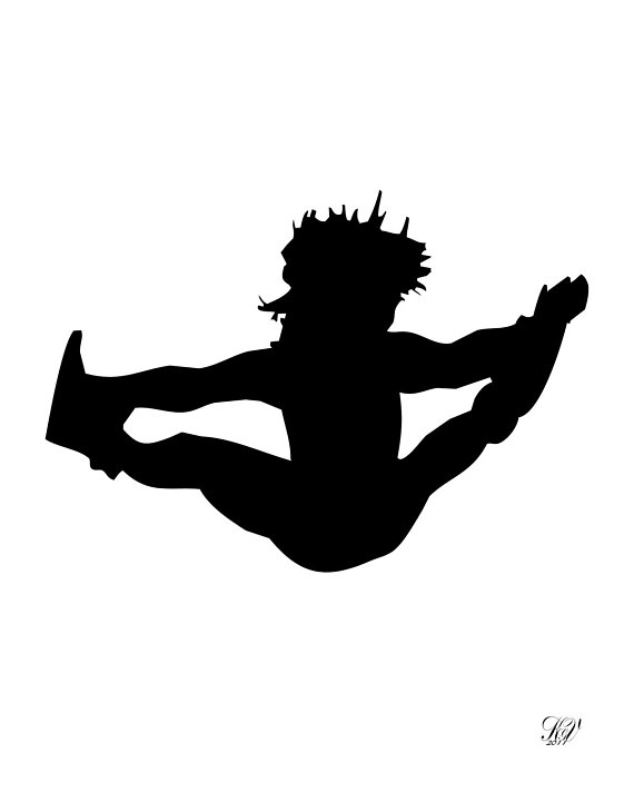 570x713 Rocker Silhouette Print 8x10 No. 2 Modern Wall Art Wall Art