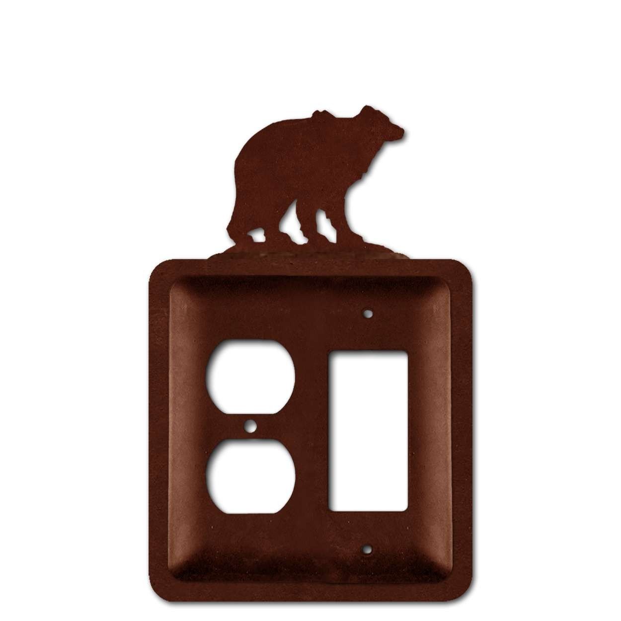 1250x1250 Silhouette Outlet With Rocker Metal Switch Plate