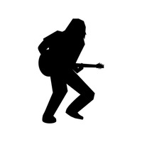 200x200 Silhouette Silhouettes Man Men Guy Guys Human People Person Rocker