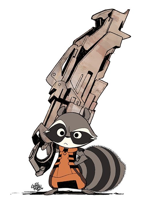 500x710 Gurihiru Rocket Raccoon Geekery Rocket Raccoon