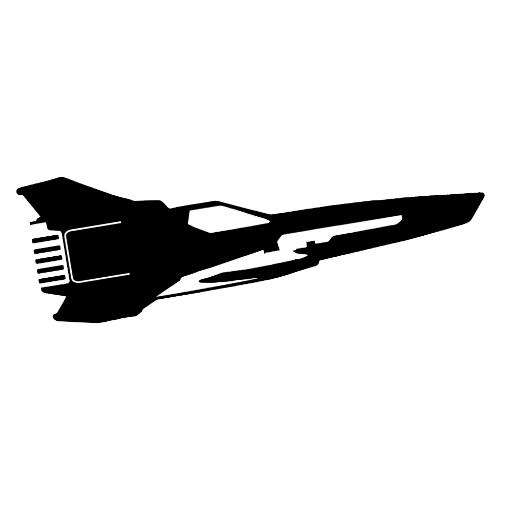 1001x1001 Viper Battlestar Ship Silhouette Battlestar Galactica Vinyl