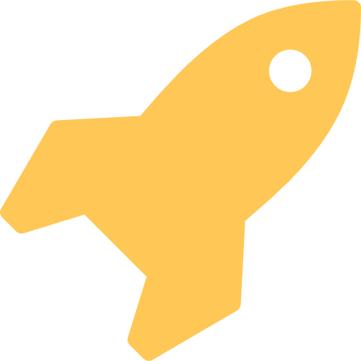 512x512 Eve Small Rocket Ship Silhouette Yellow