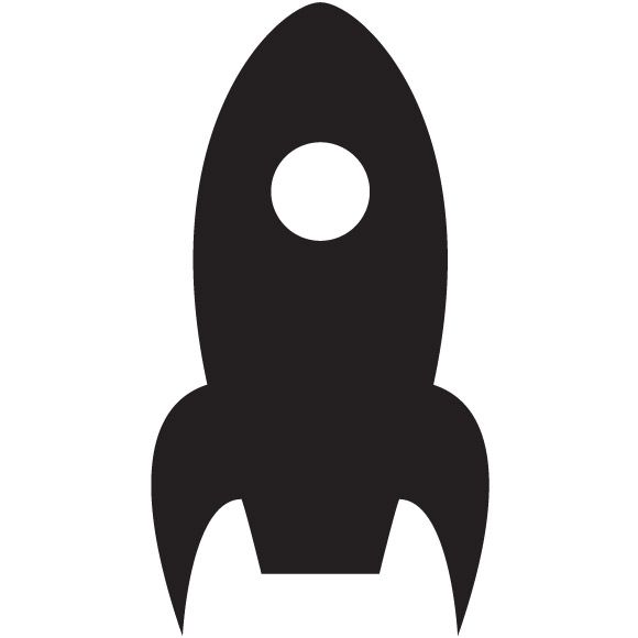 580x580 Rocket Ship Silhouette