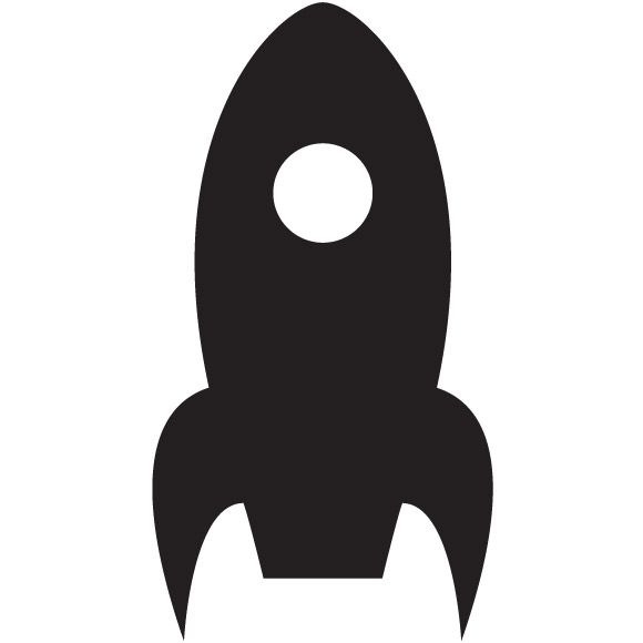 580x580 Rocket Ship Silhouette
