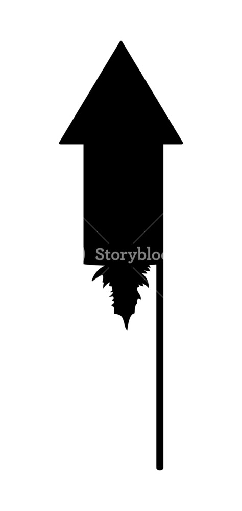 474x1000 Diwali Rocket Crackers Silhouette Royalty Free Stock Image