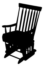 155x235 Rocking Chair Silhouette Premium Clipart
