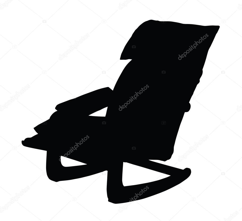 1024x937 Shocking Black White Vector Illustration Rocking Chair Stock