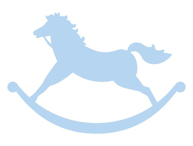 660x500 Rocking Horse Wall Decal Weedecor