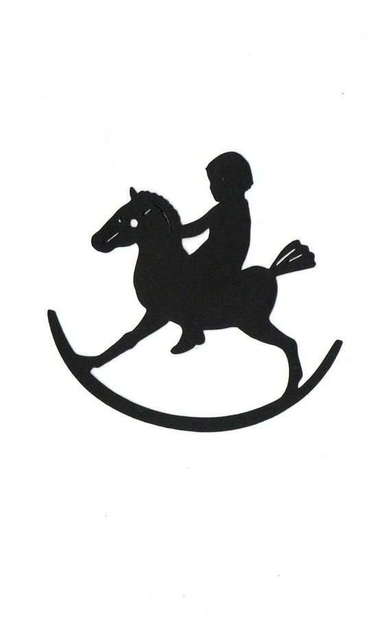 570x917 Boy On Rocking Horse Child Silhouette Die By Simplymadescrapbooks
