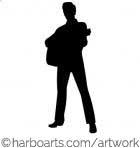 140x148 Download Glam Rock Star Singer Silhouette