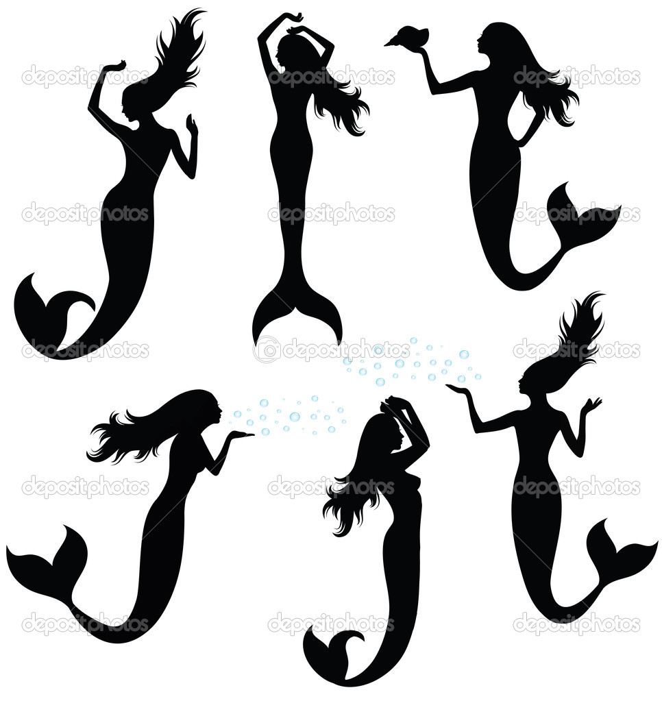 966x1023 Mermaid Tail Silhouette Clipart