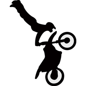 275x275 Attack Graphics Rider Silhouette Decals Kiss Of Death Dirt Bike