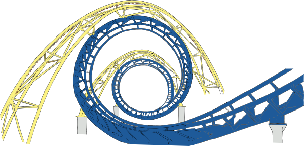 600x288 Roller Coaster Tracks Clip Art