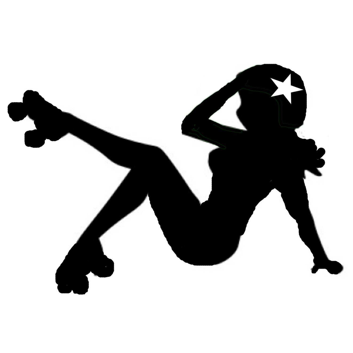 1500x1500 Roller Derby Mudflap Pinup Girl Vinyl Decal For Helmet, Car