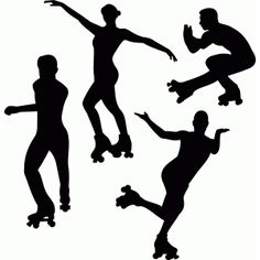 236x236 Artistic Skating Wheels Silhouette Design, Silhouettes