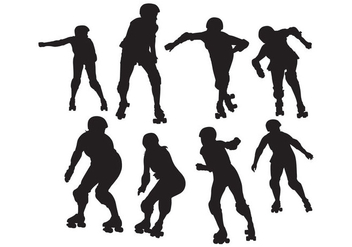 352x247 Roller Derby Silhouette Vectors Free Vector Download 357505 Cannypic