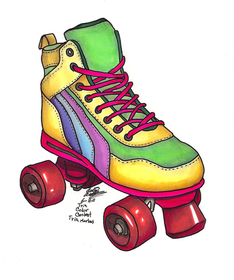 818x977 Rollerskating Clipart