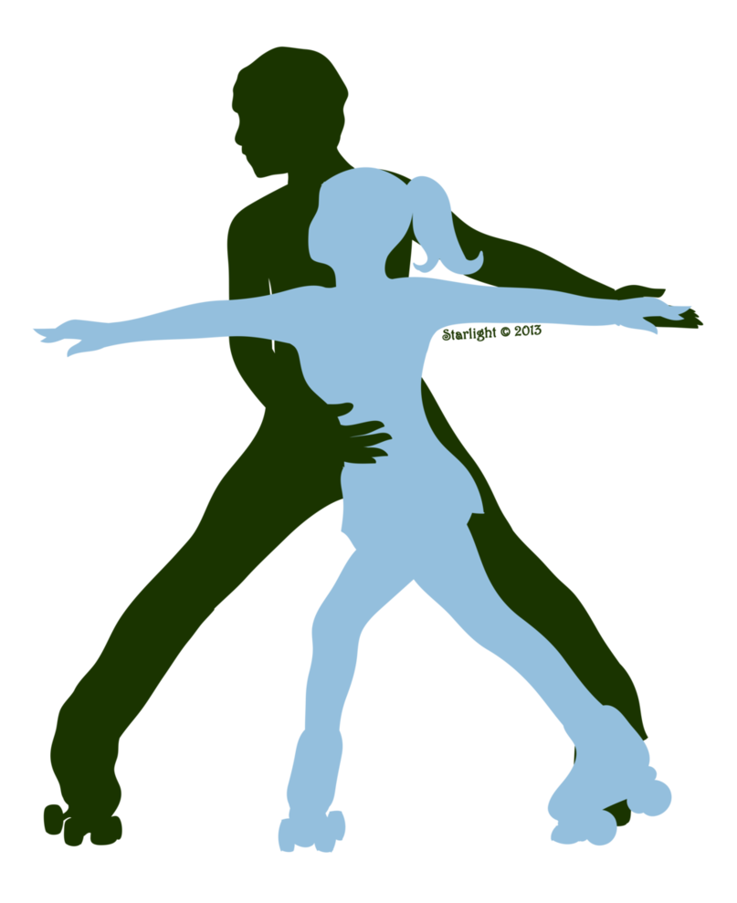 807x989 Roller Skating Pair Silhouette By Starlight Sl