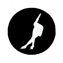220x220 Black Sport Roller Skating Silhouette Silhouette Wall Sticker Art