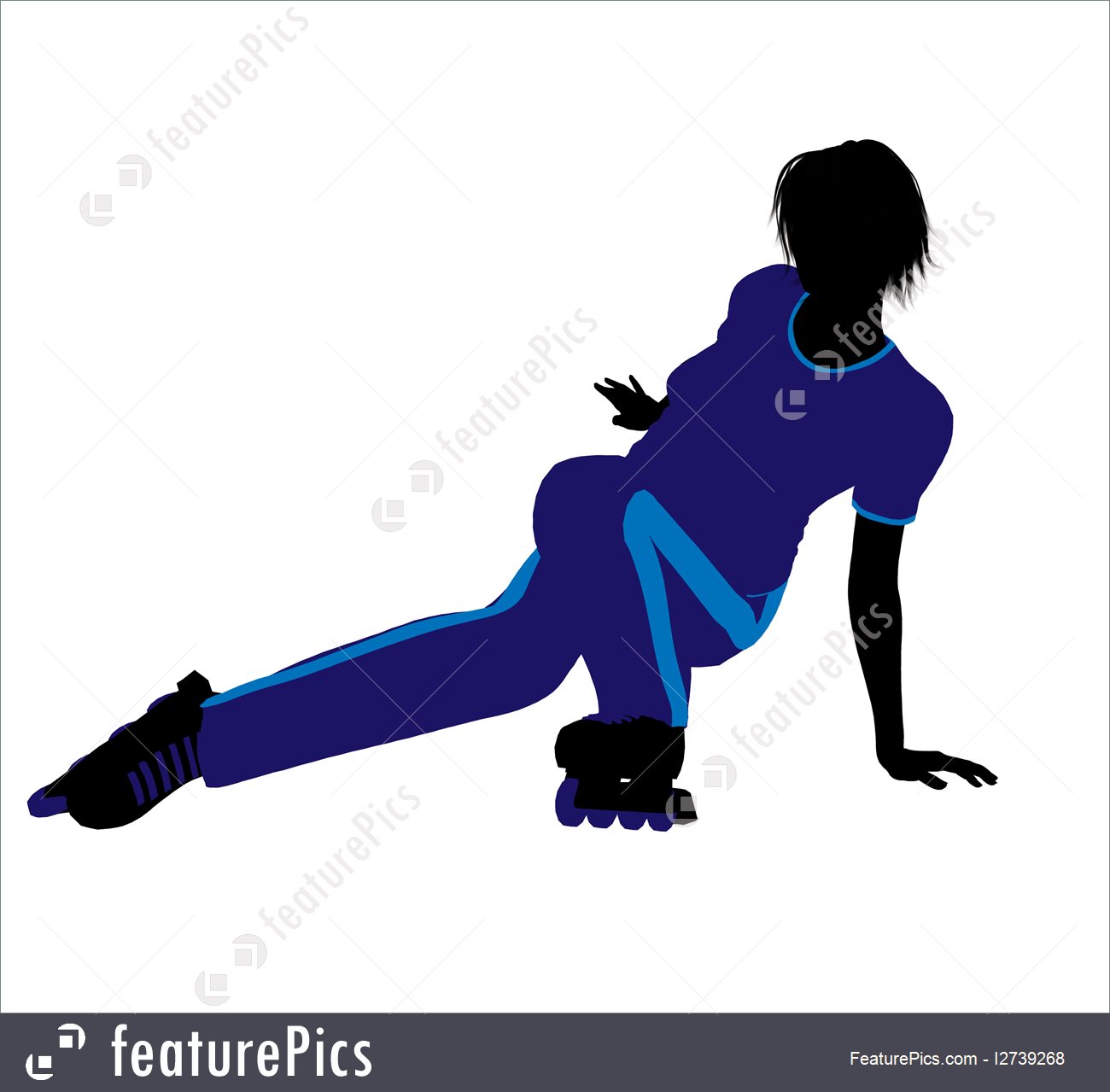 1300x1279 Wheel Sport Female Roller Skater Silhouette