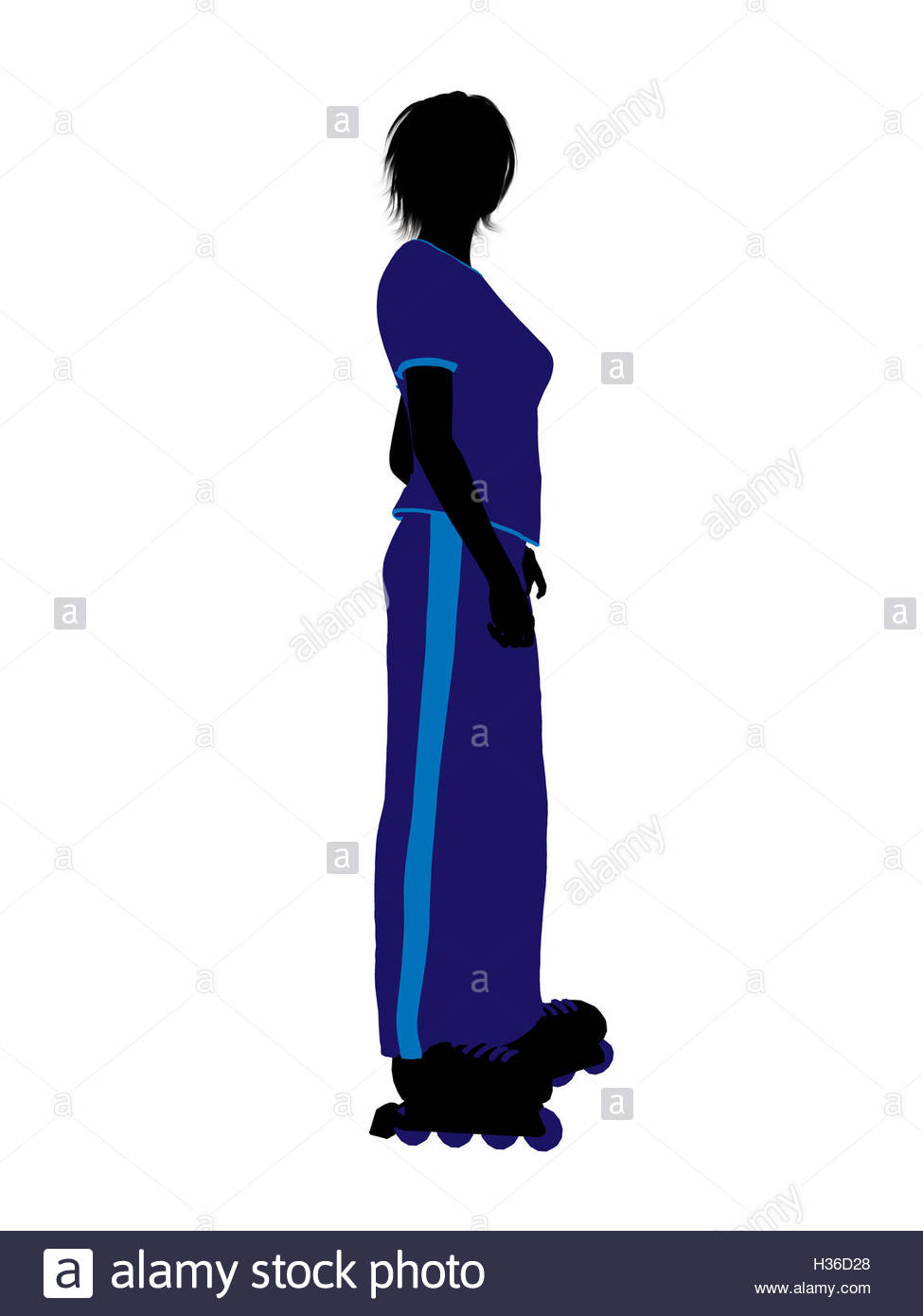 975x1390 Female Roller Skater Silhouette Stock Photo 122458512
