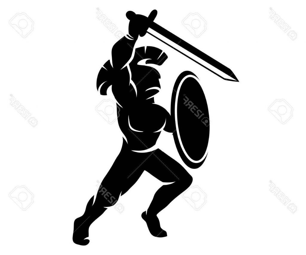 1024x853 Unique Roman Soldier Silhouette Vector Illustration Stock Library