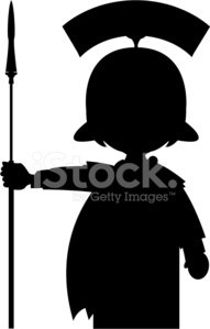 191x299 Roman Soldier In Silhouette Stock Vectors