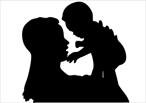 501x352 Silhouette Clipart Mother