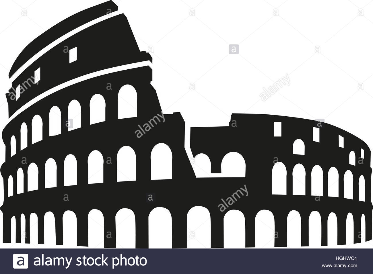 1300x956 Colosseum Rome Silhouette Stock Photo 130700196