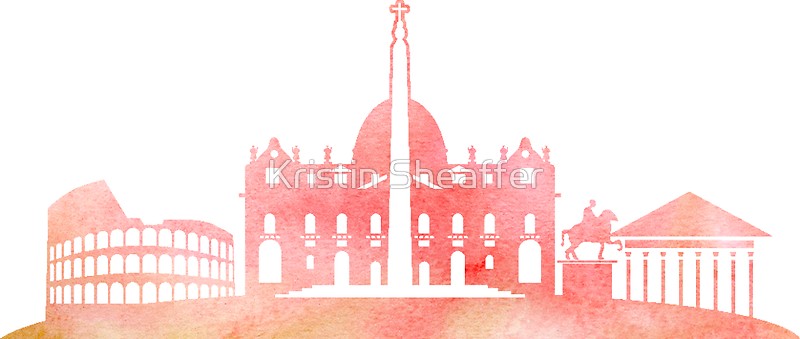 800x339 Rome Silhouette Stickers By Kristin Sheaffer Redbubble