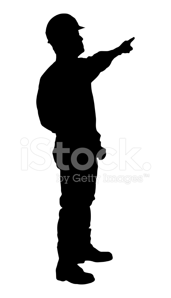 589x1024 Construction Worker Silhouette Stock Vector
