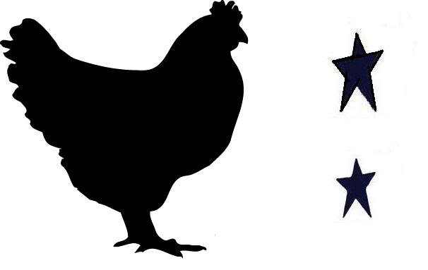 606x383 Chicken Clipart Stencil