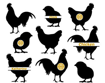 340x270 Chicken Silhouette Etsy
